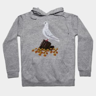 White pigeon in the autumn Hoodie